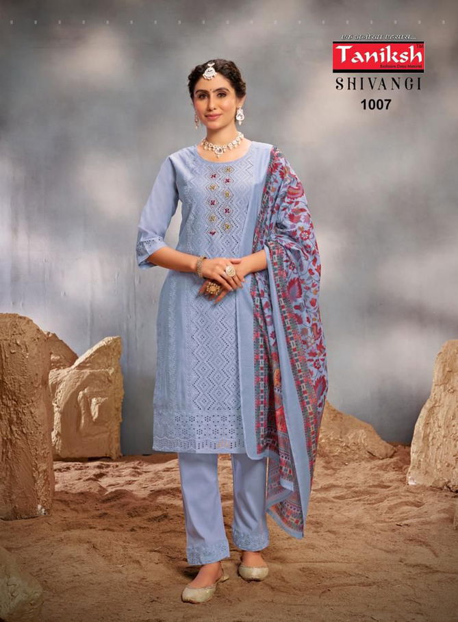 Shivangi Vol 1 By Taniksh Chifli Work Muslin Readymade Suits Wholesale Shop In Surat